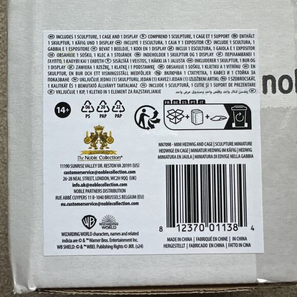 The Noble Collection Harry Potter Miniature Hedwig In Cage - Resin Snowy Owl - Picture 3 of 9